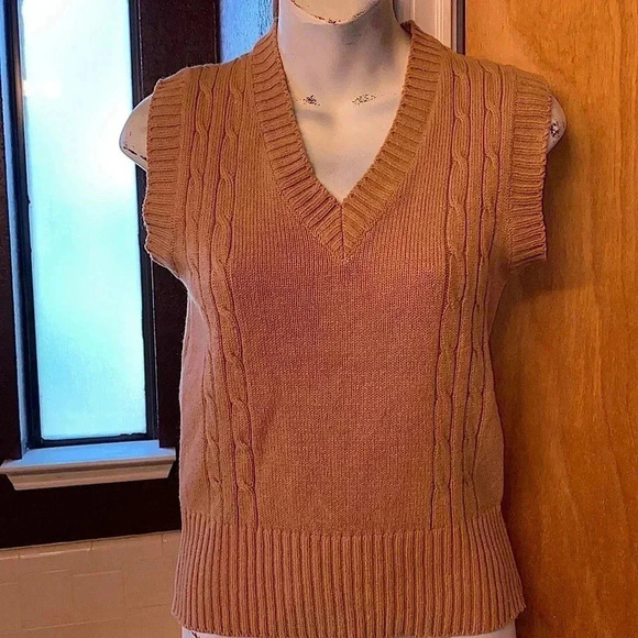 Heidi Cable Cord Sweater Vest - Picture 1 of 6